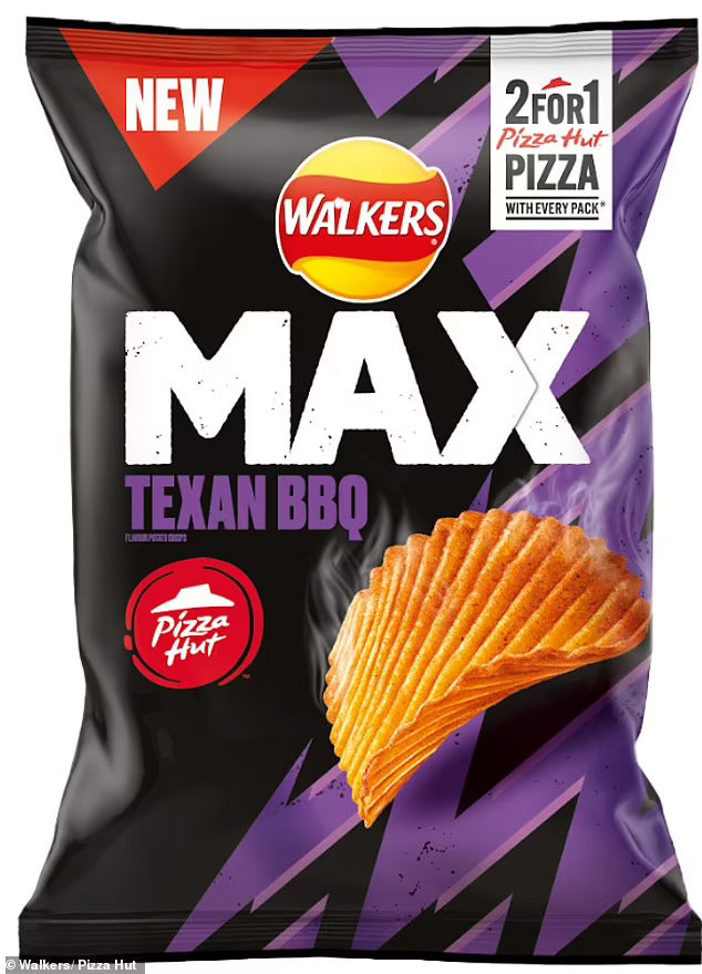Walkers Max - Pizza Hut Texan BBQ Crisps (UK)