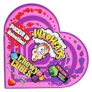 Warheads Chewy Cube Candies in Paper Hearts