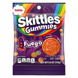 Skittles Fuego Spicy Fruity Gummy Candy