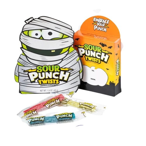 Sour Punch Twists Mummy Boxes (Halloween)