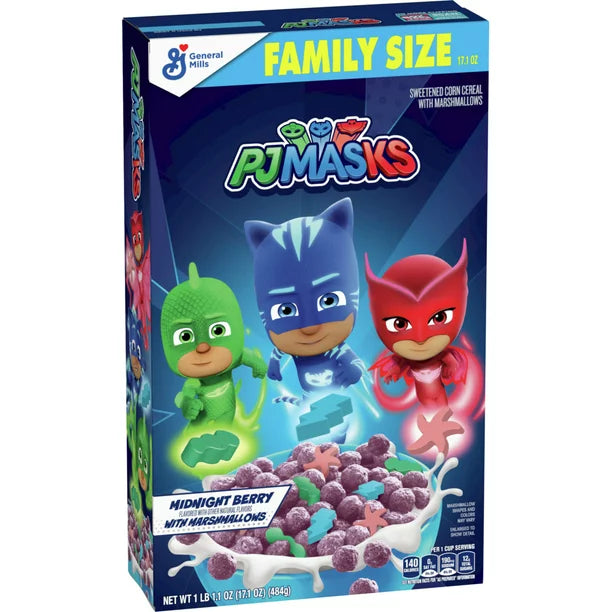 PJ Masks Breakfast Cereal, Midnight Berry (Family Size)