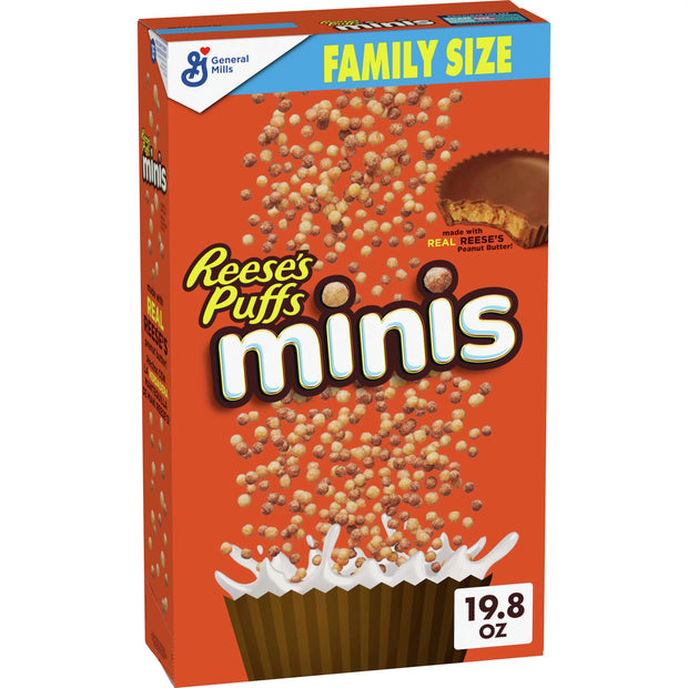 Reese's Puffs Minis Chocolate Peanut Butter Cereal (Family Size)