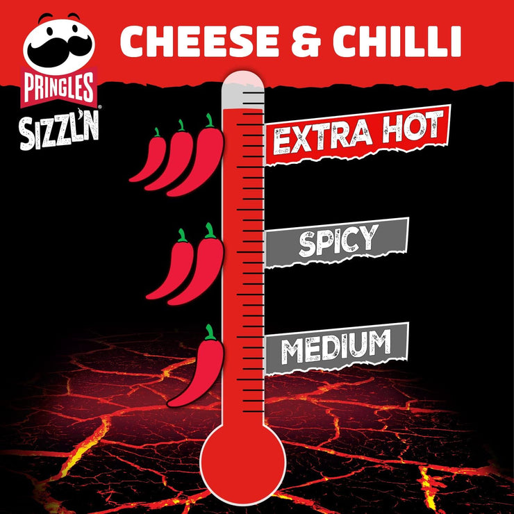 Hot Pringles Xotiks Extra Sizzl\'n Snackrite & – Chilli Cheese
