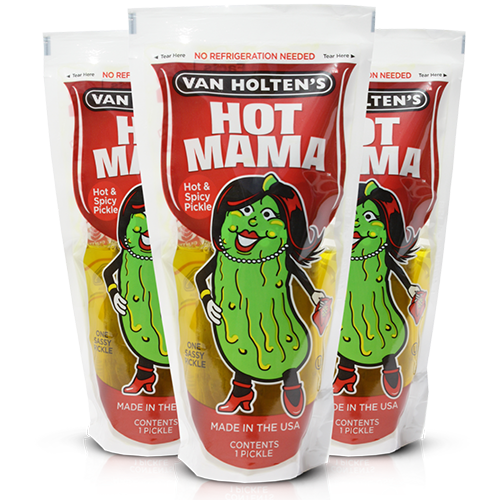 Hot Mama Hot & Spicy Pickle In A Pouch (USA)