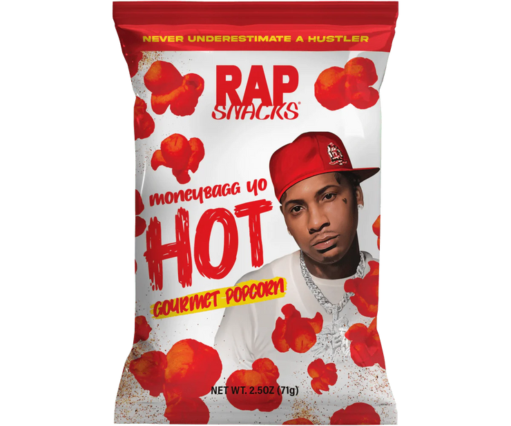 Rap Snacks Money Bagg Yo Hot Gourmet Popcorn