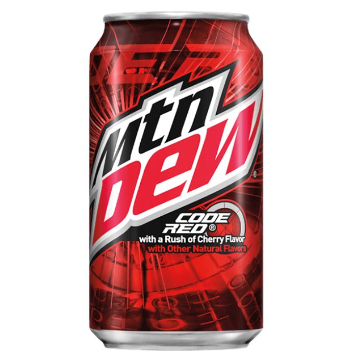 Mtn Dew Code Red Soda Can