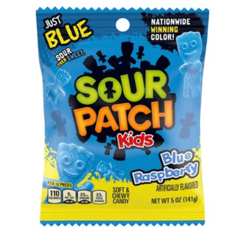 Sour Patch Kids - Blue Raspberry Soft & Chewy Candy. ( RARE )