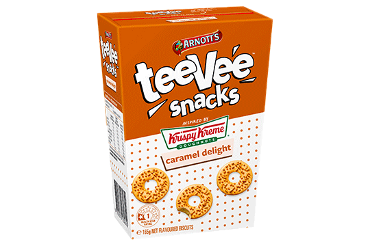 TeeVee Snacks Biscuits Krispy Kreme Caramel Delight Biscuits (Australia)